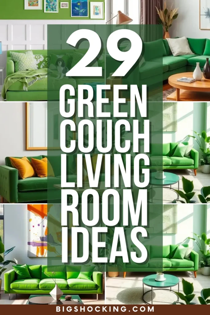 29 Green Couch Living Room Ideas with Bold Style