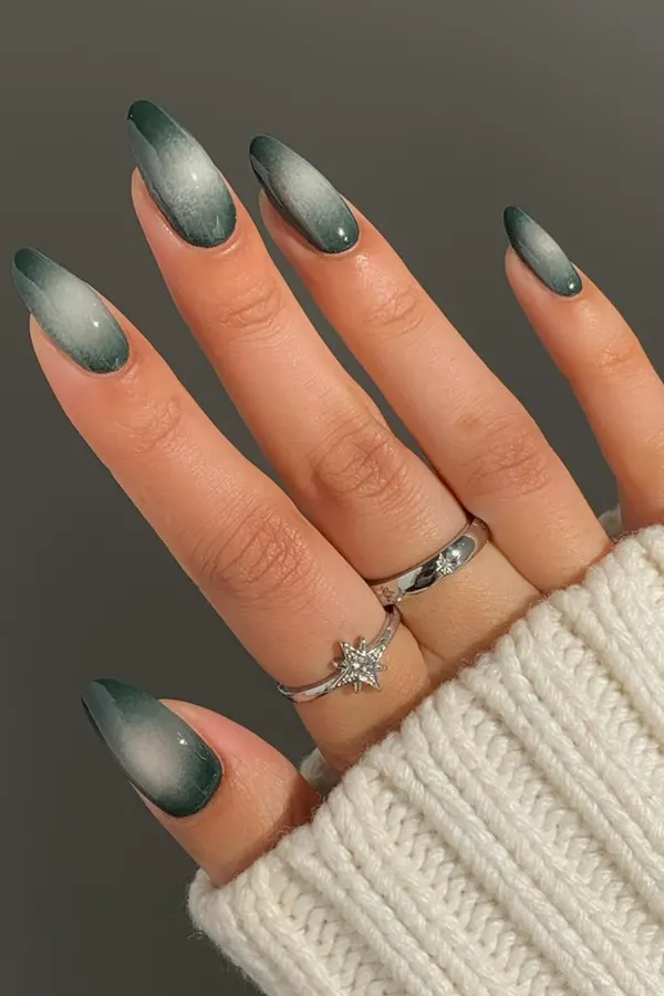 Green Fade Aura Manicure