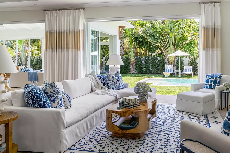 Indoor Outdoor Blue White Harmony