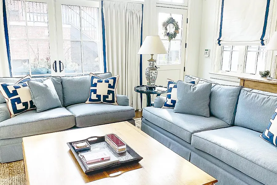 Light Blue Sofas Add Fresh Charm