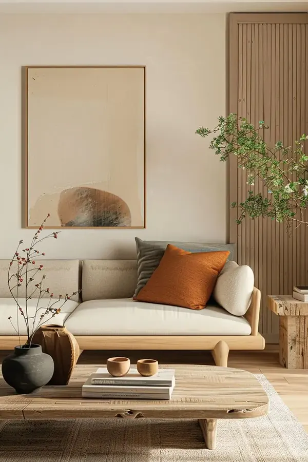 Light-Filled Japandi Living Room Decor