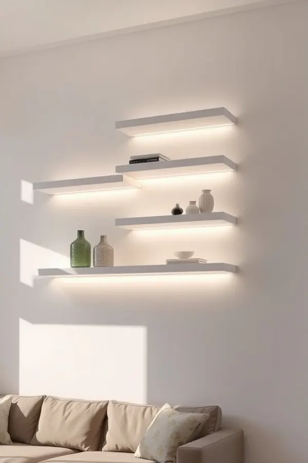 Lighted Shelves for Cozy Glow