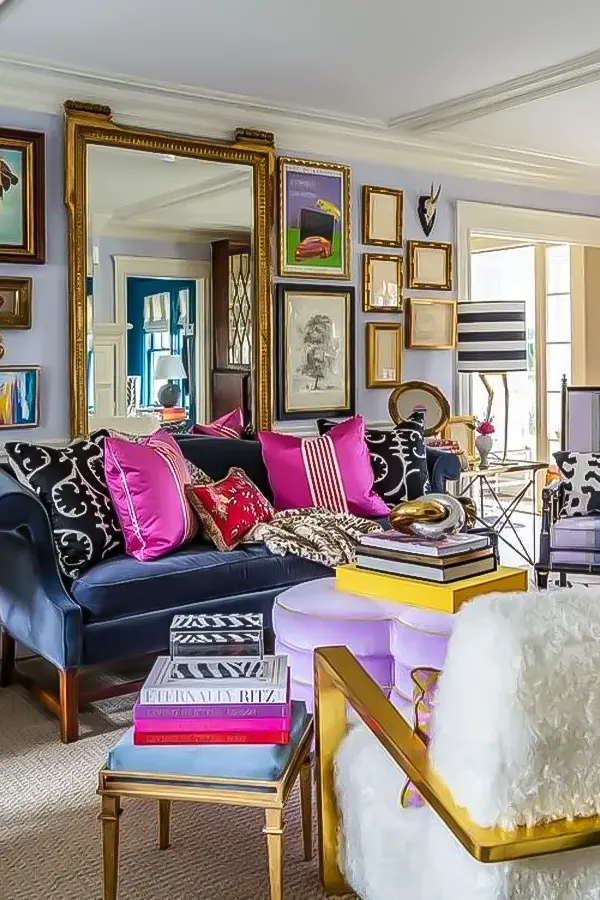Lilac Walls With Bold Layers