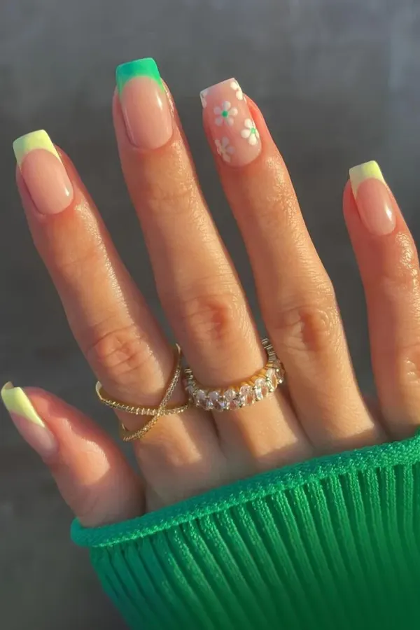 Lime Green Daisies