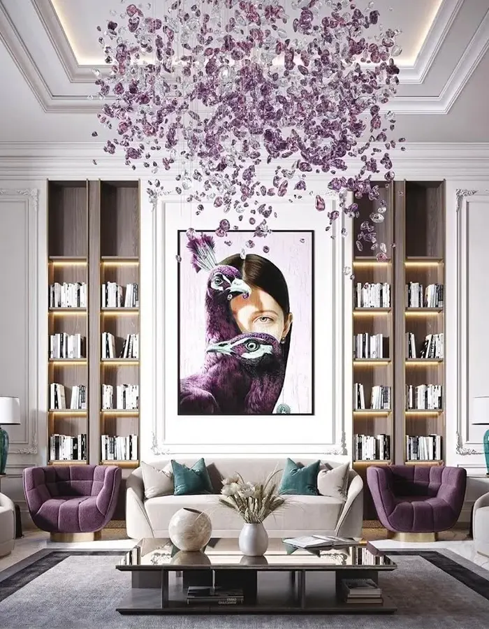 Luxurious Purple Living Room Look