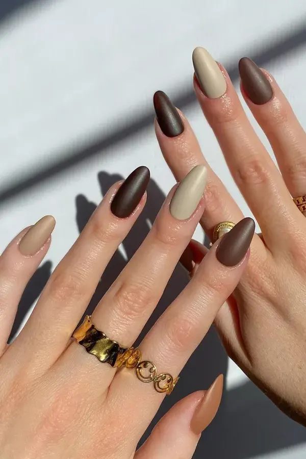 Matte Chocolate Nails