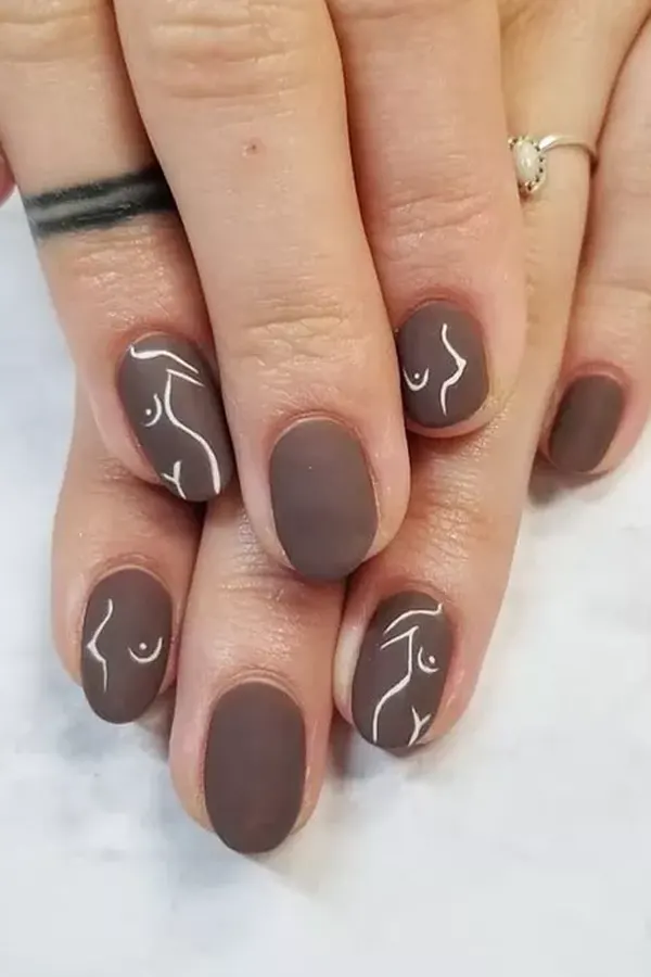 Matte Silhouette Nails