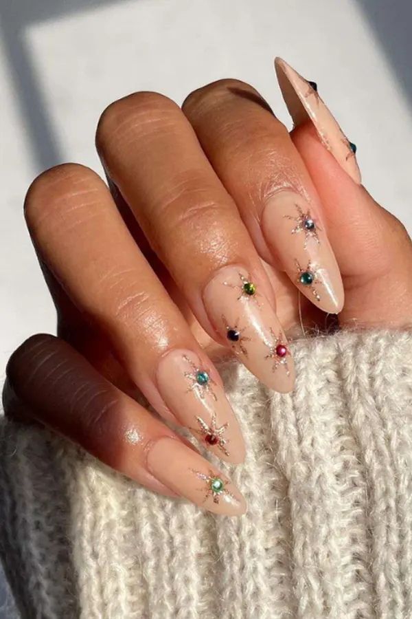 Midnight Sparkle Nails