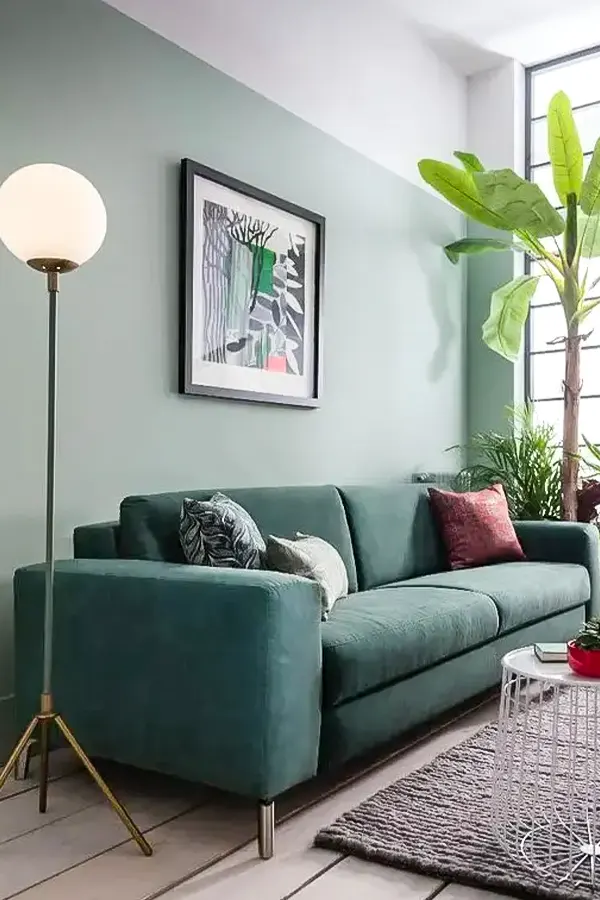 Modern Living Room With Sage Accents