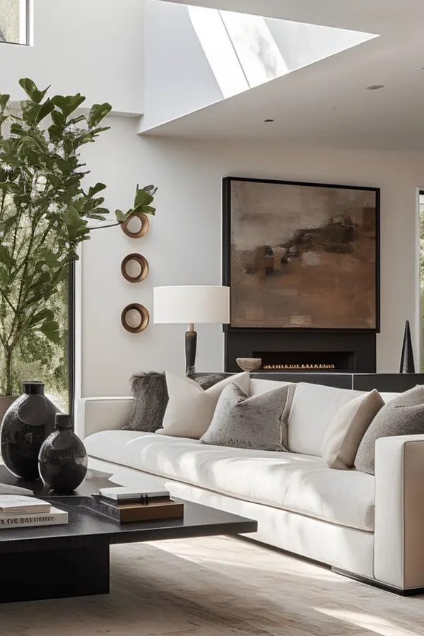 Monochrome Japandi Living Room Look