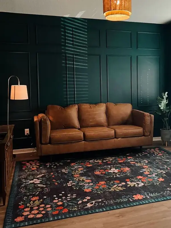Moody Green Space With Warm Accents