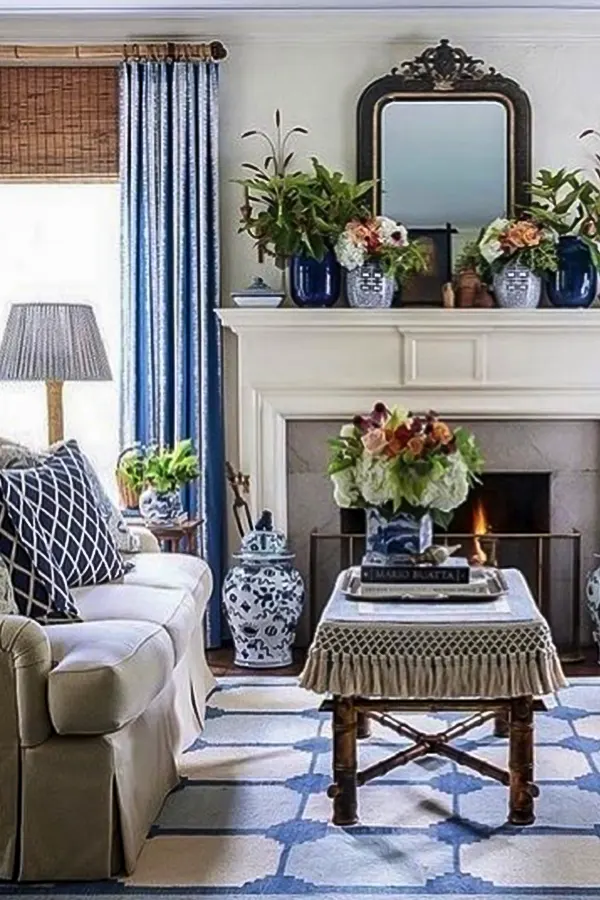 Natural Textures Meet Blue White