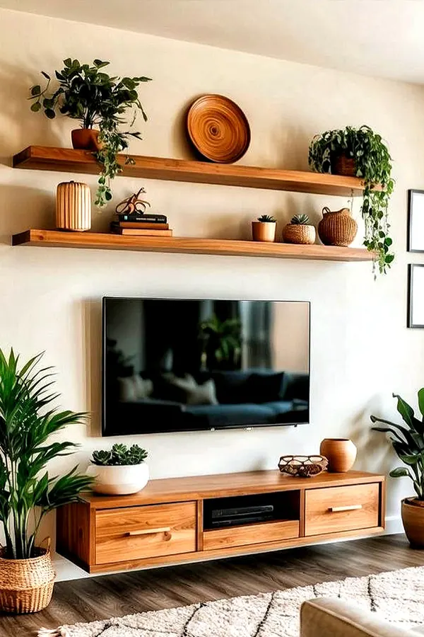 Natural Warmth Around the TV