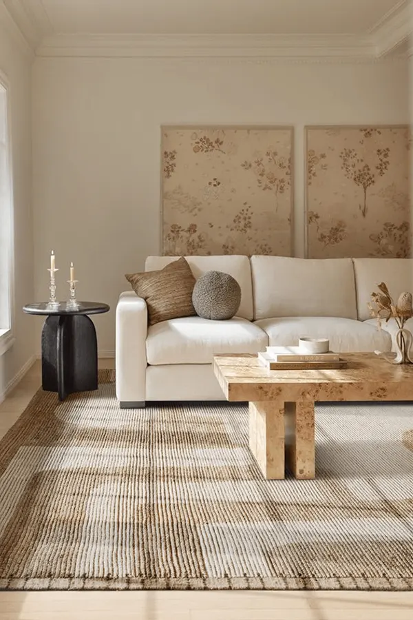 Neutral Japandi Living Room Look