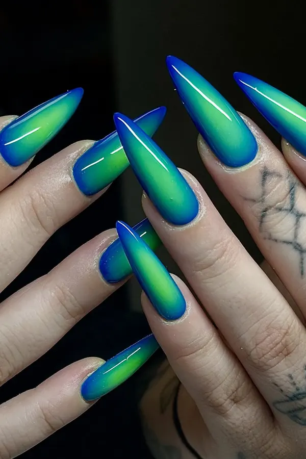 Northern Lights Inspo Nails