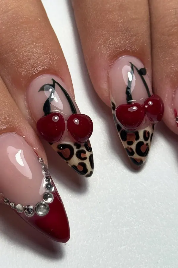 Popping Cherry Nails Idea