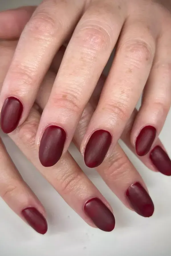 Red Matte Finish Nails