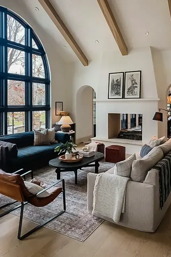 Refined Blue White Living Room Style