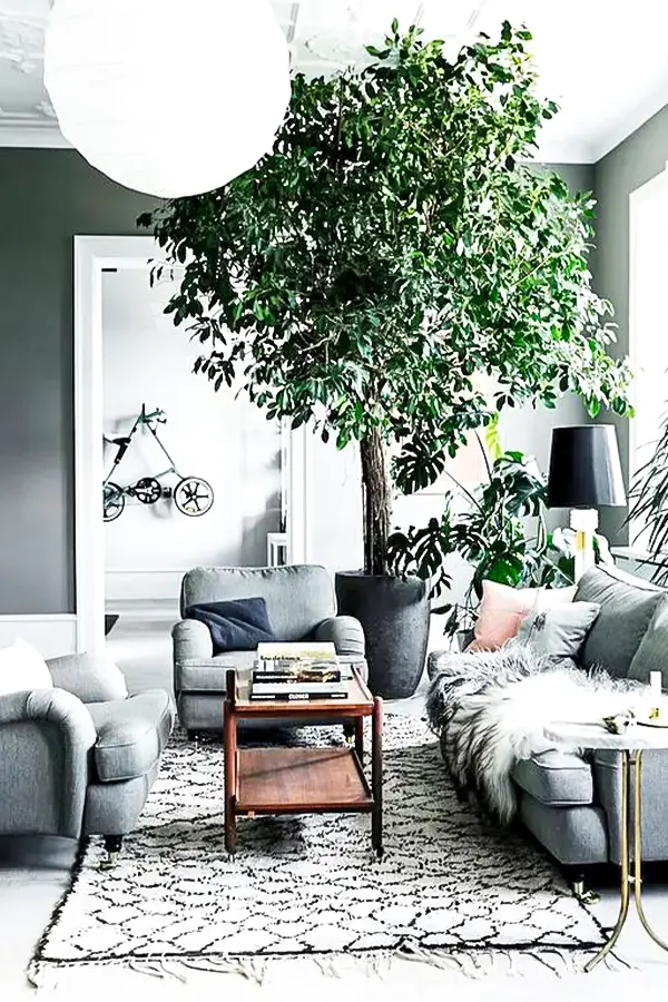 Scandinavian Living Room With Grey Tones