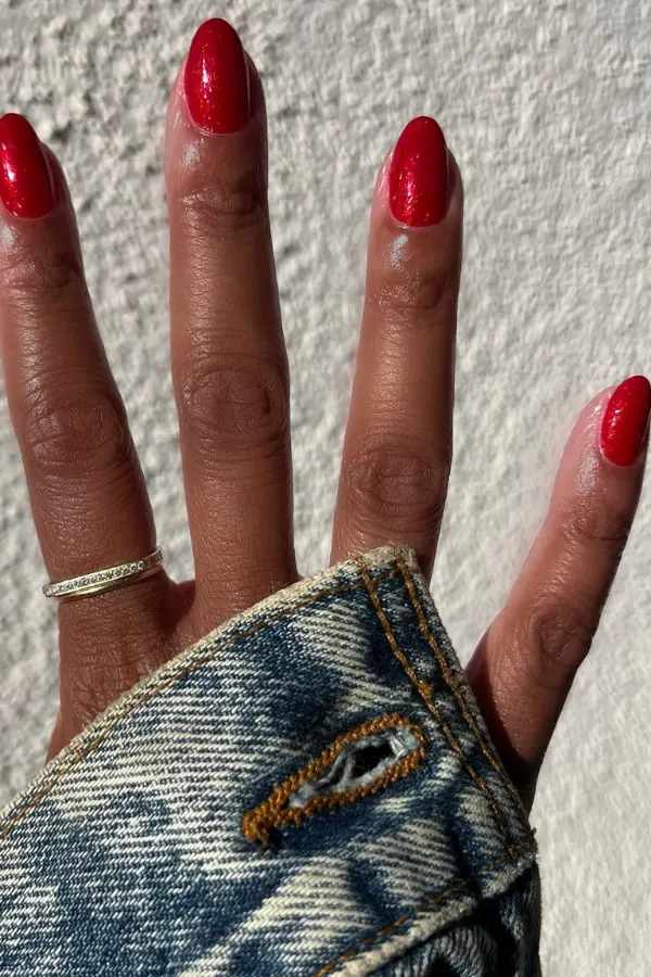 Shimmery Red Accents