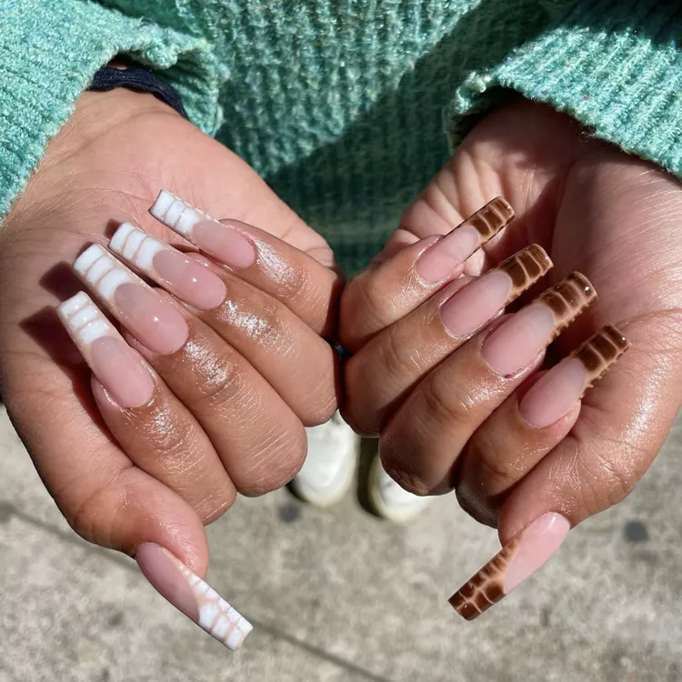 Snakeskin Accent Nails