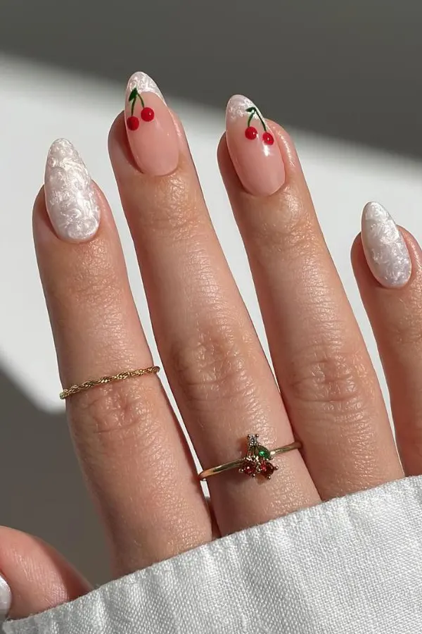 Soft Cherry Manicure