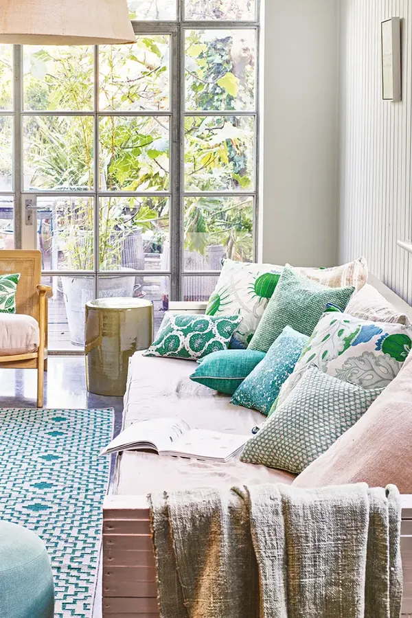Soft Green And Grey Daybed Living Room