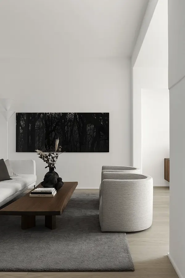 Soft Toned Japandi Living Room