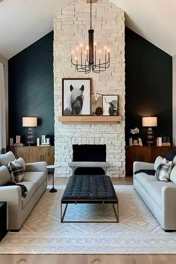 Sophisticated Barn Style Living Room