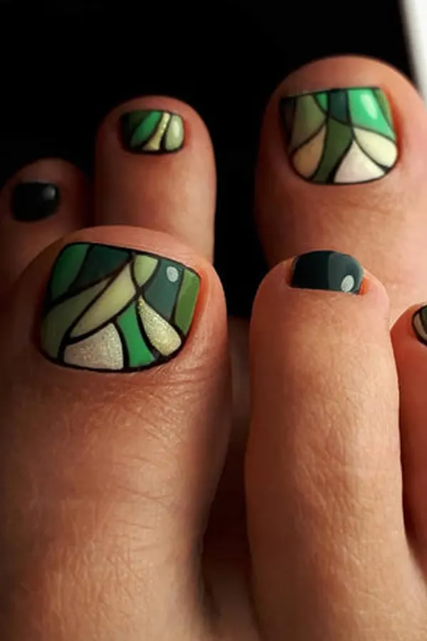 Stained Glass Greens