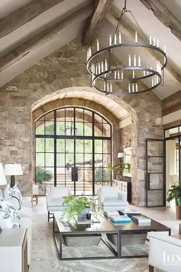 Stone Barn Living Room Style