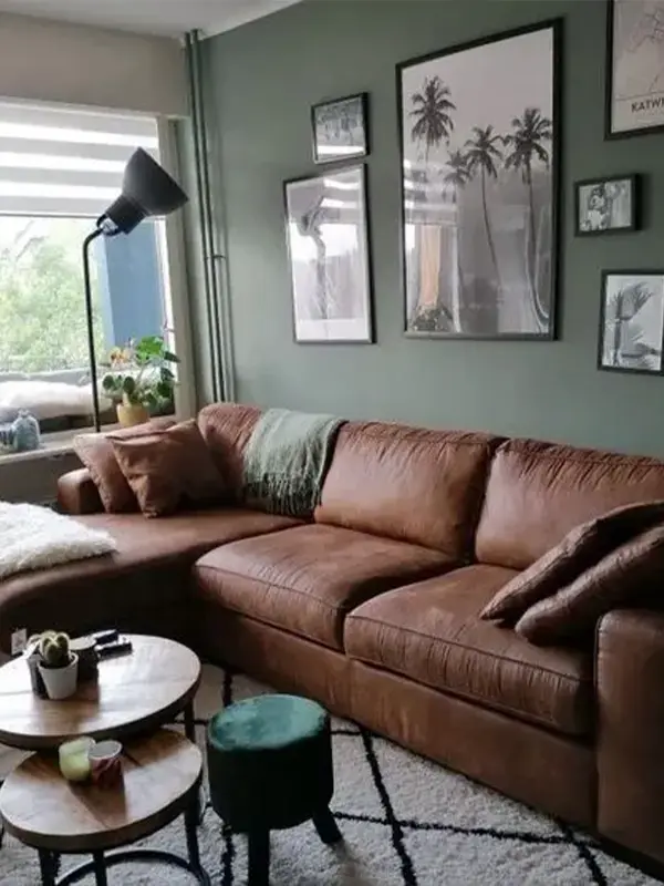 Stylish Setup With Leather And Green
