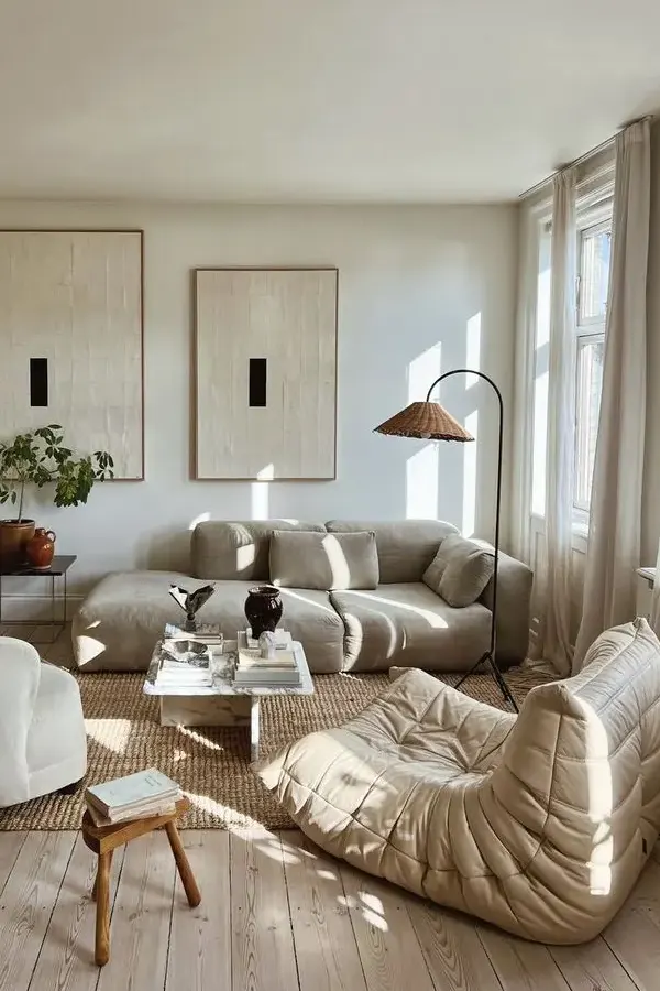 Textured Japandi Living Room Mix