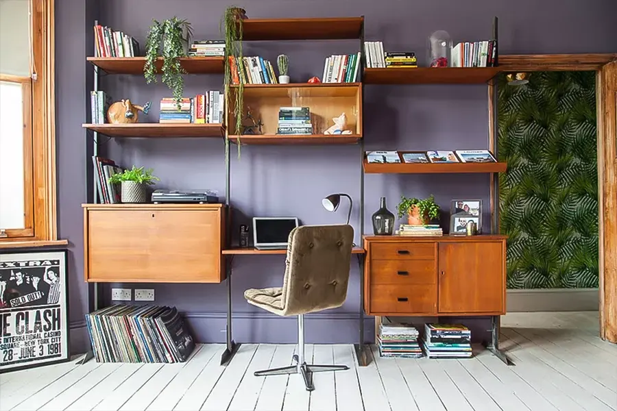 Vintage Wall Unit Living Room Office