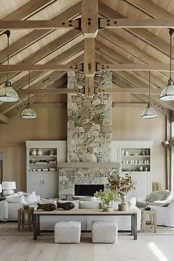 Warm Wood Barn Living Room