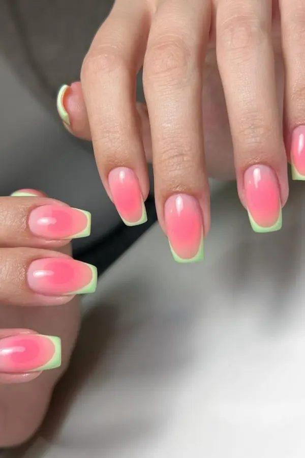Watermelon-Inspired Nails
