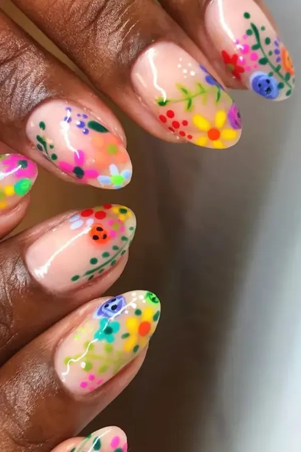 Wildflower Nail Art