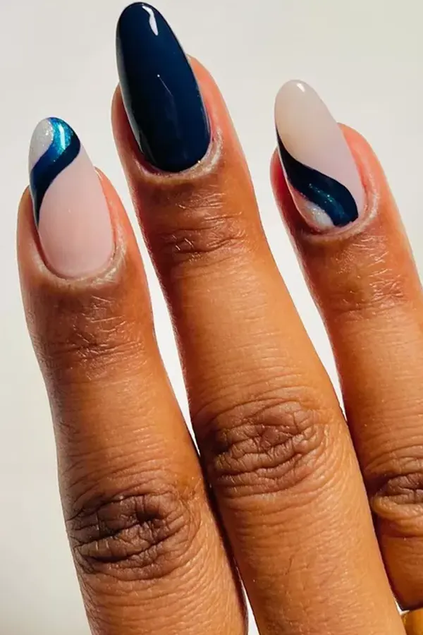 Add Drama with Dark Polish as a Statement Accent on Nails