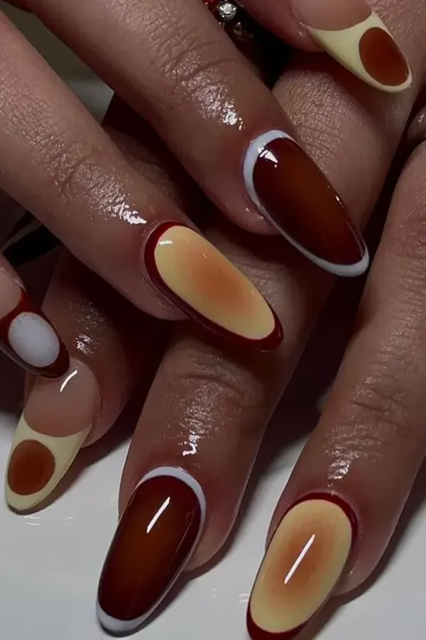 Airbrush Fall Nails That Blend Seasonal Colors Like a Dream