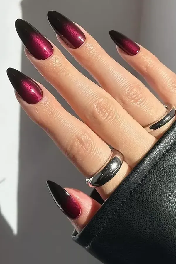 Blend Burgundy Ombre Nails for a Soft Gradient Look