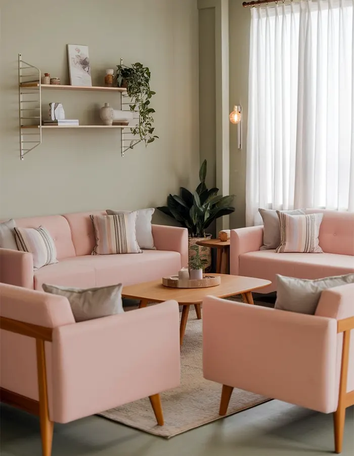 Blush Pink and Sage Green Blend Beautifully