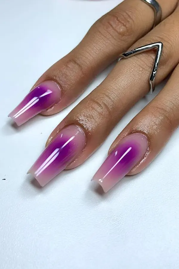 Bright Purple Aura Manicure