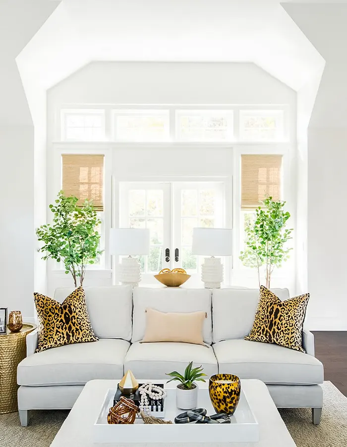Bright White Living Room With Polished Charm
