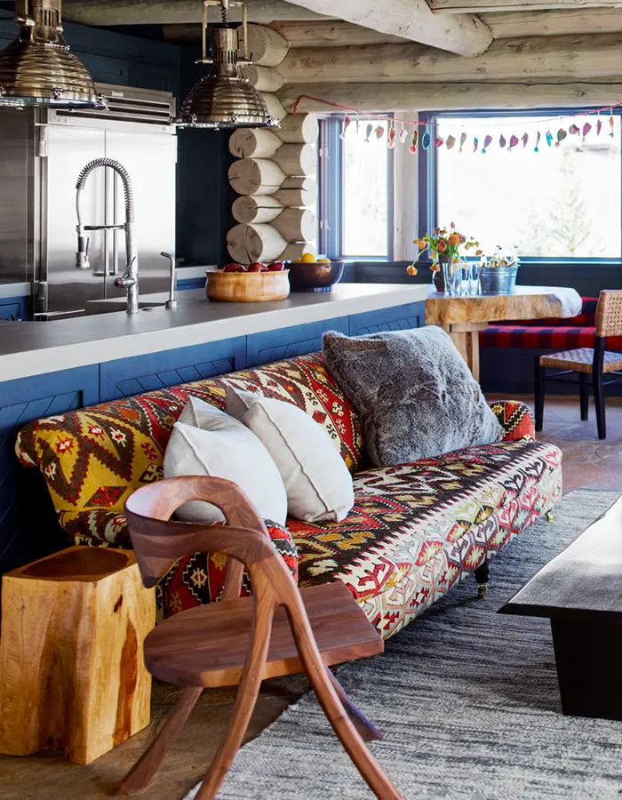 Curved Midcentury Pieces with Bold Patterns