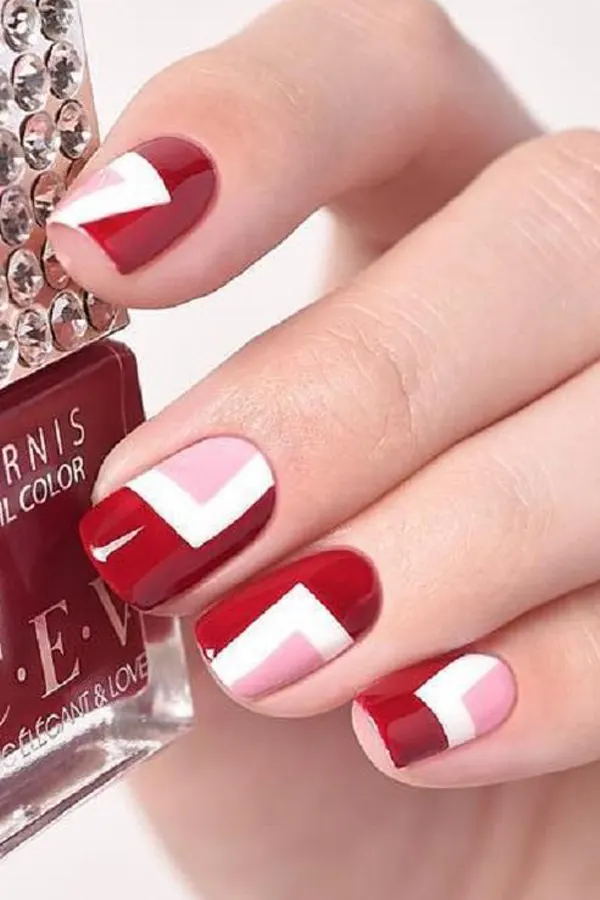 Deep Red Power Nails