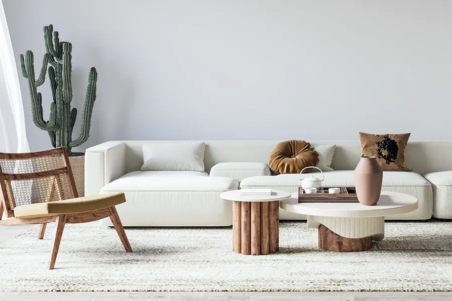 Earthy White Living With Organic Warmth
