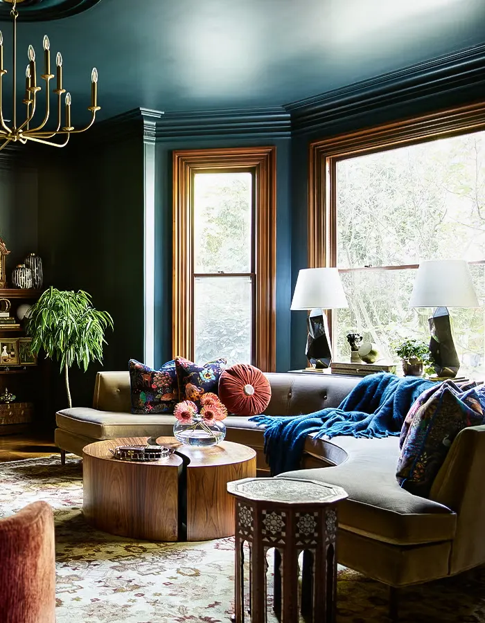 Eclectic Midcentury Living Room with Whimsy