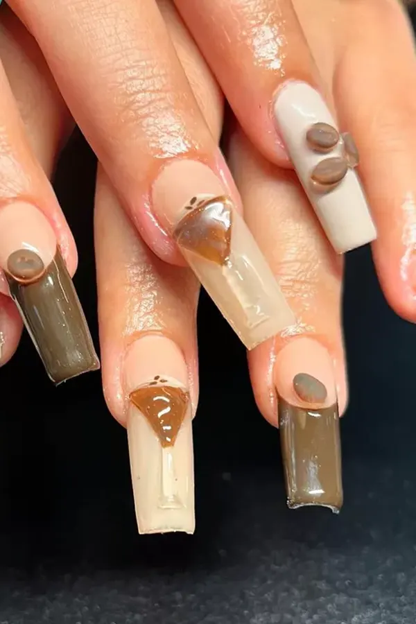 Espresso Martini Nails Inspired by Your Go-To Fall Cocktail Look