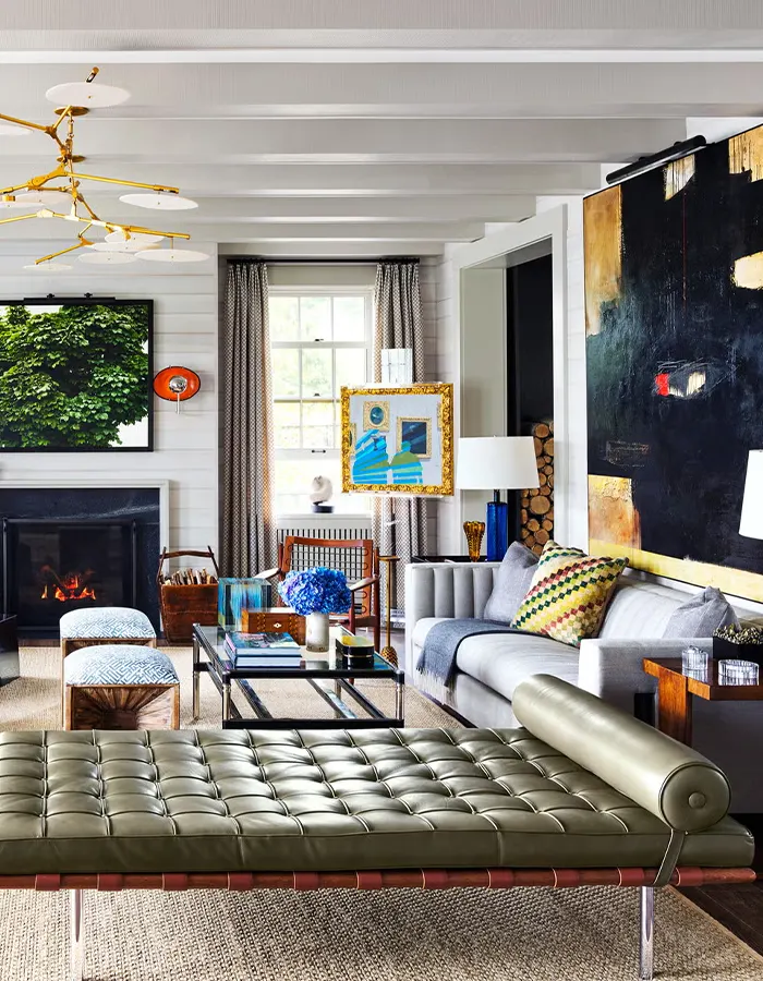 Maximalist Midcentury Living Room as Art