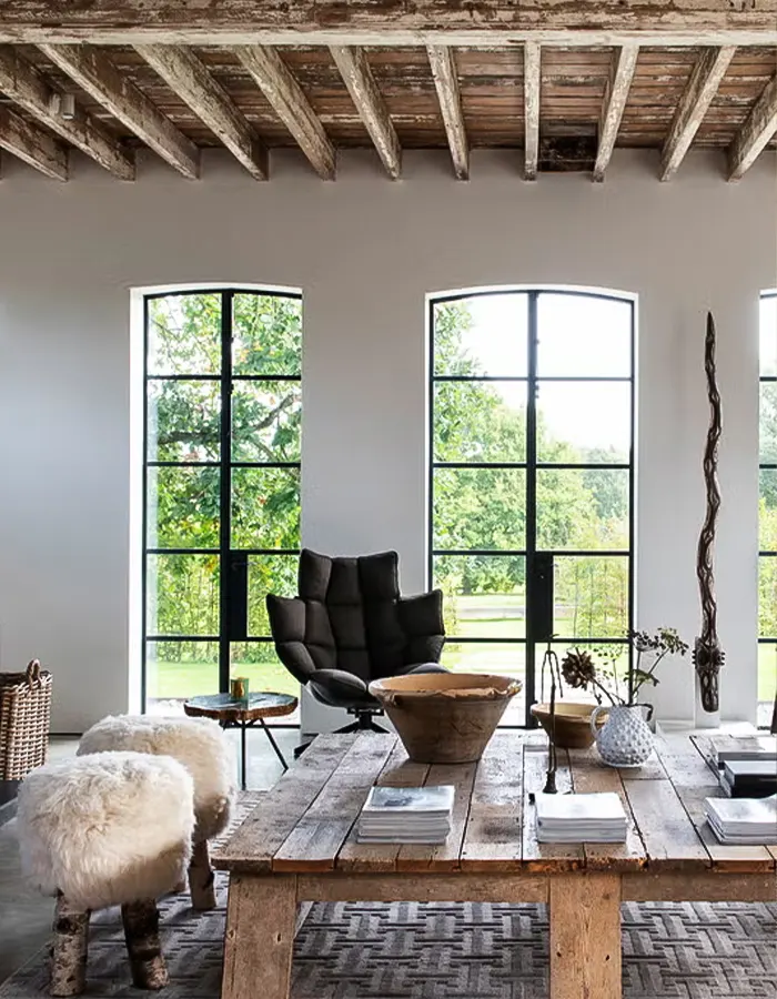 Midcentury Style in a Rustic Setting